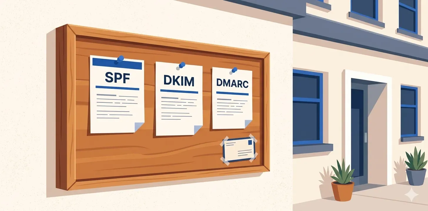 DNS records and secure email paths for a domain—featured image for DNS email security guide
